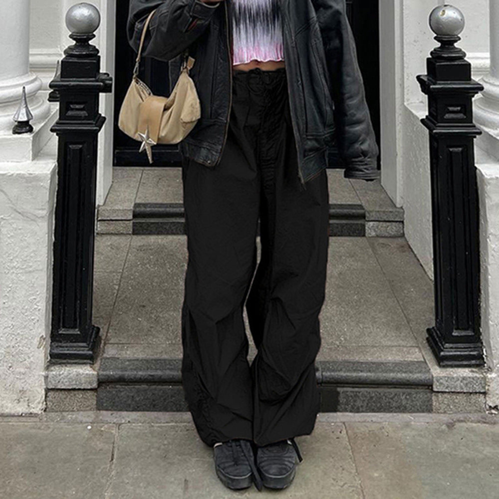 Autumn And Winter Women's New Pants Fashion Loose Low Waist Leisure Wide Leg Cargo Pants