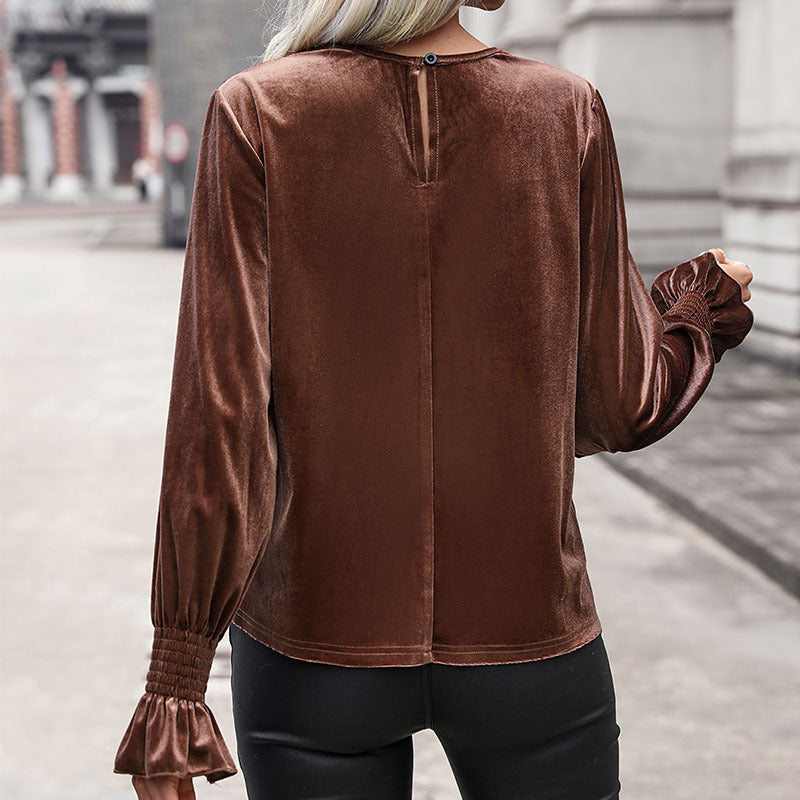 Autumn New Maillard Women Long-Sleeved Knitwear Women