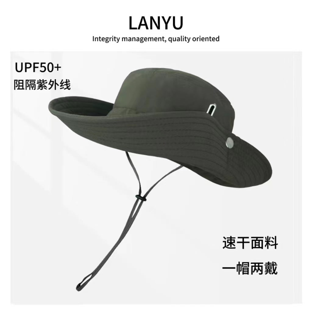 Western Cowboy Hat Female Fisherman Hat Male Summer Vacation Large Brimmed Sun Hat Outdoor Fishing Shade Hiking Hat