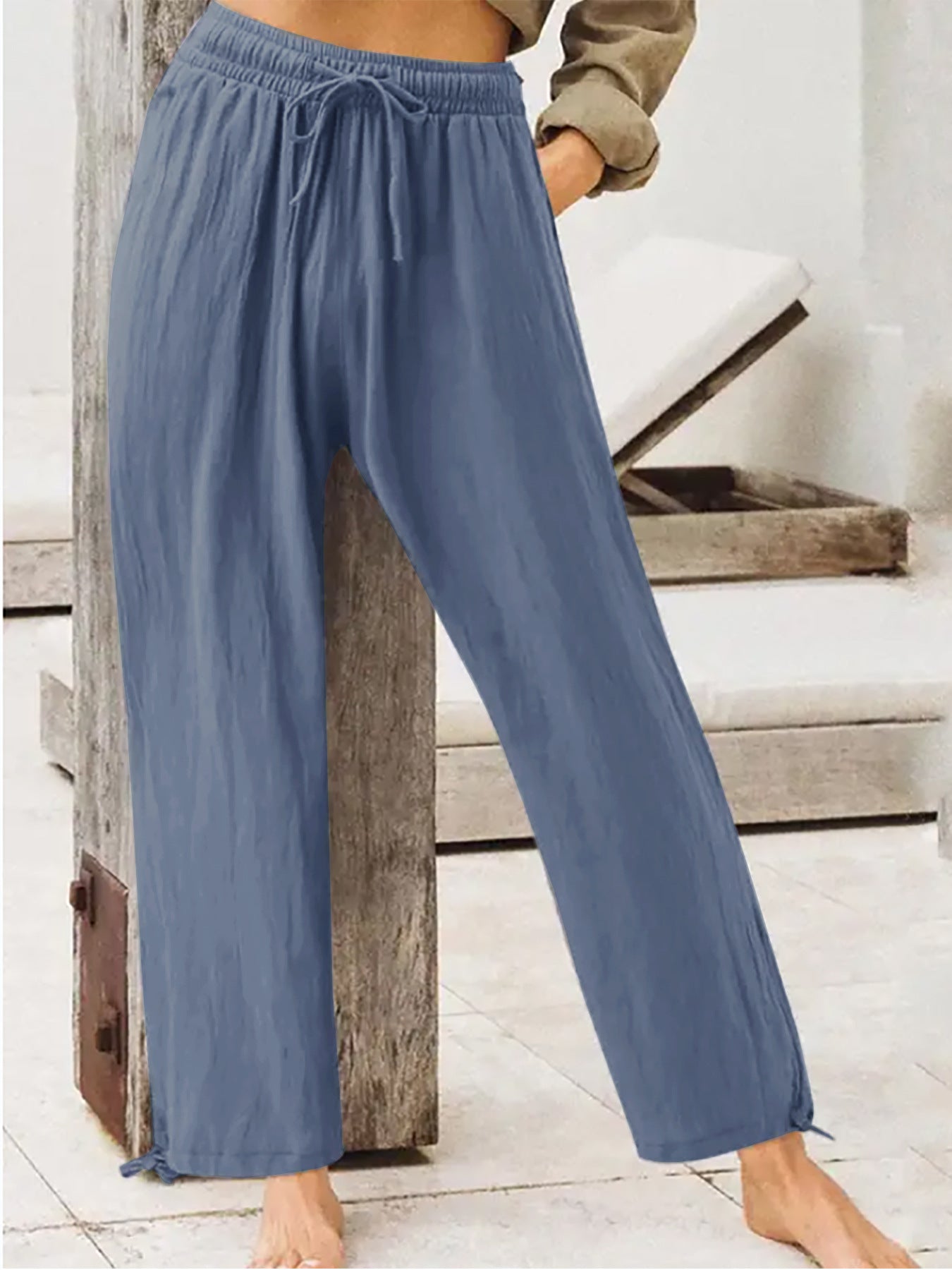 Women's Summer Casual Pants Women's Solid Color Home Pants