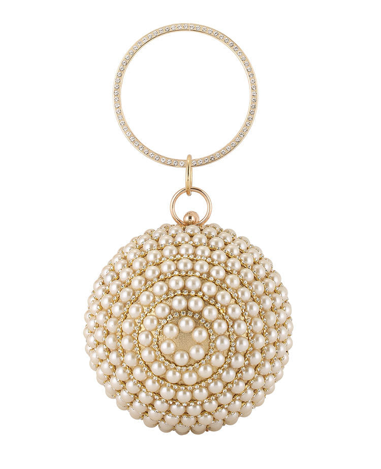 New Round Ball Dinner Bag Diamond Evening Bag Diamond Ring Dinner Bag Hand Dress Bag Women's Bag