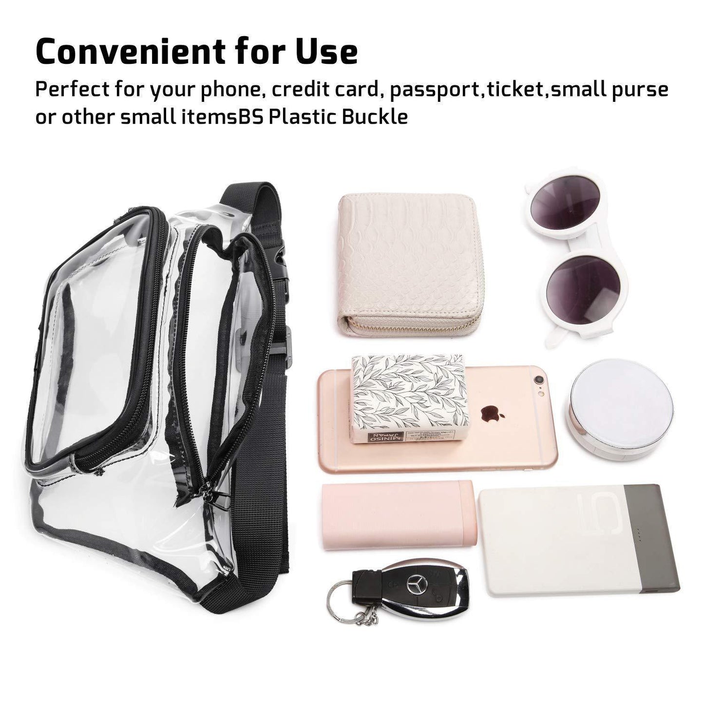 Transparent Pvc Makeup Outer Fashion Fitness Waist Pack Waterproof And Dustproof Leisure Sports Portable Travel Storage Bag