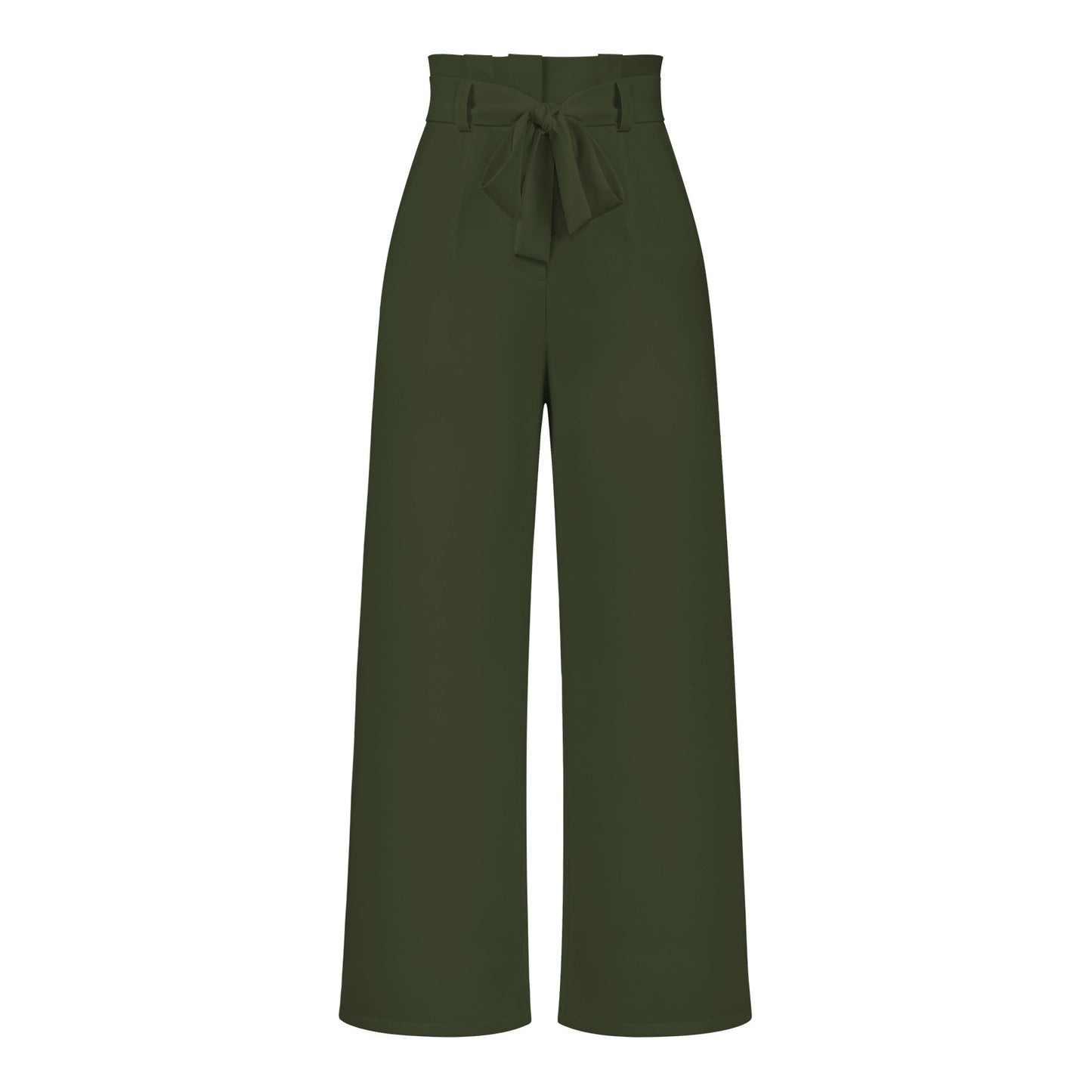 Fashion New Workplace Women's Pants Casual Wide Leg Pants With Belt Temperament Commuter Pants Summer