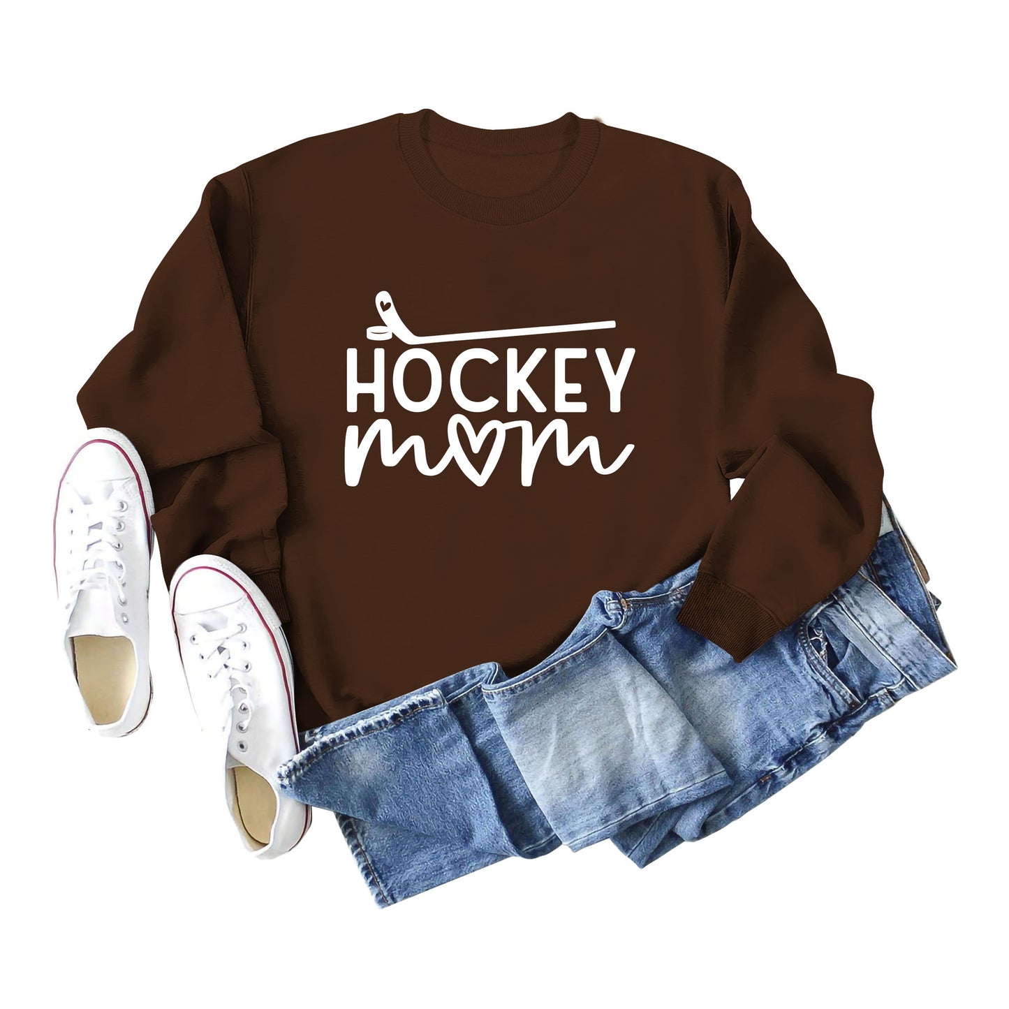 Women's Big Size New Letter Hockey Fall Winter Hoodie Long Sleeves