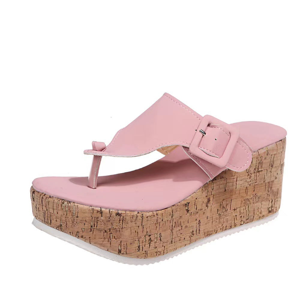 Summer New Trade Large Size Flip-Flops Casual Fashion Wide Edge Women's Platform Slippers