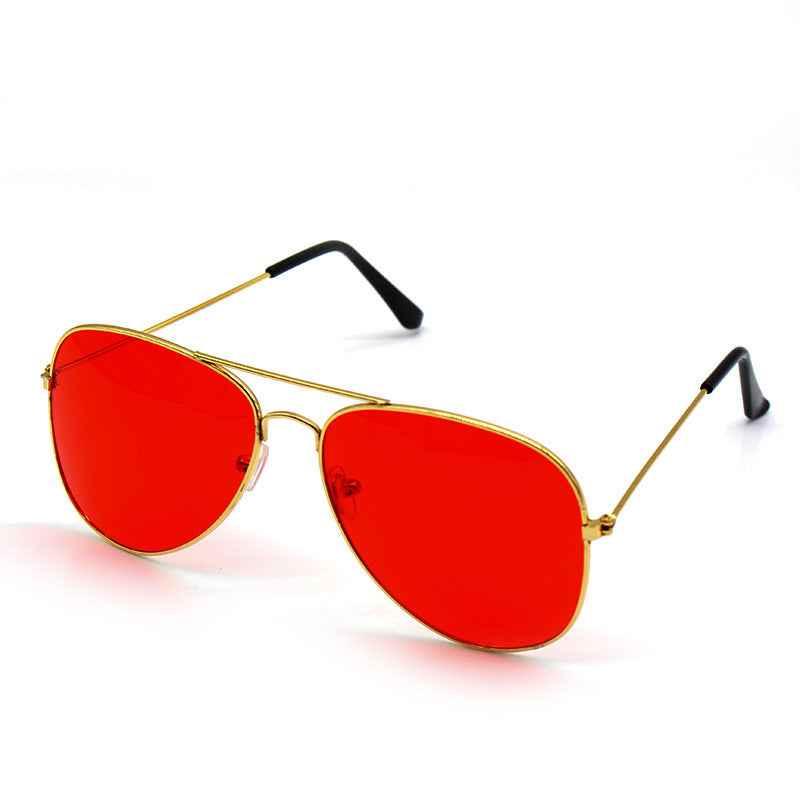 5 pairs New Brilliant Sunglasses Full Color Pilot Goggles Metal Sunglasses Sunglasses Stall