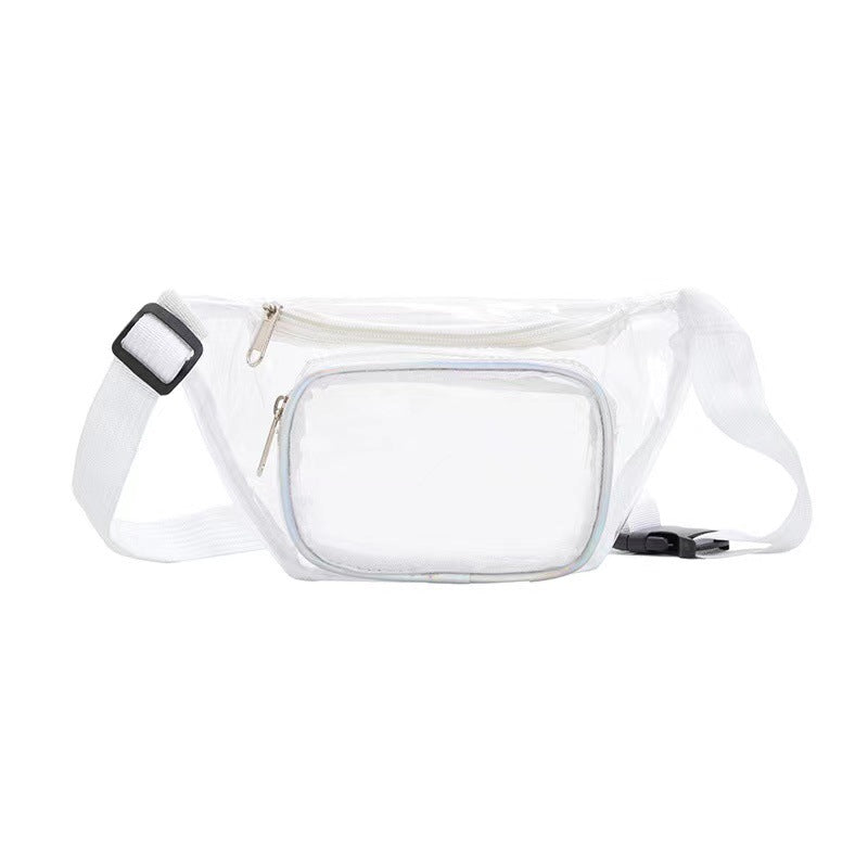 Transparent Pvc Makeup Outer Fashion Fitness Waist Pack Waterproof And Dustproof Leisure Sports Portable Travel Storage Bag