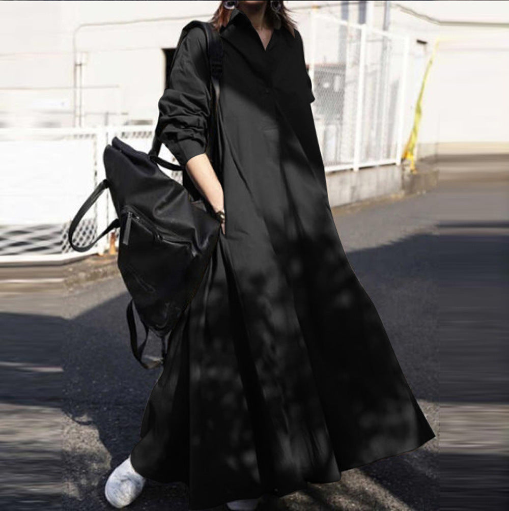 Women's Autumn And Winter New Skirt Japanese Vintage Full-Length Dress A Hair