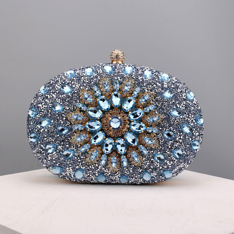 Diamond-Encrusted Bag Dress Diamond-Encrusted Dinner Bag Women's Wedding Cheongsam All-Match Banquet Evening Clutch Bag