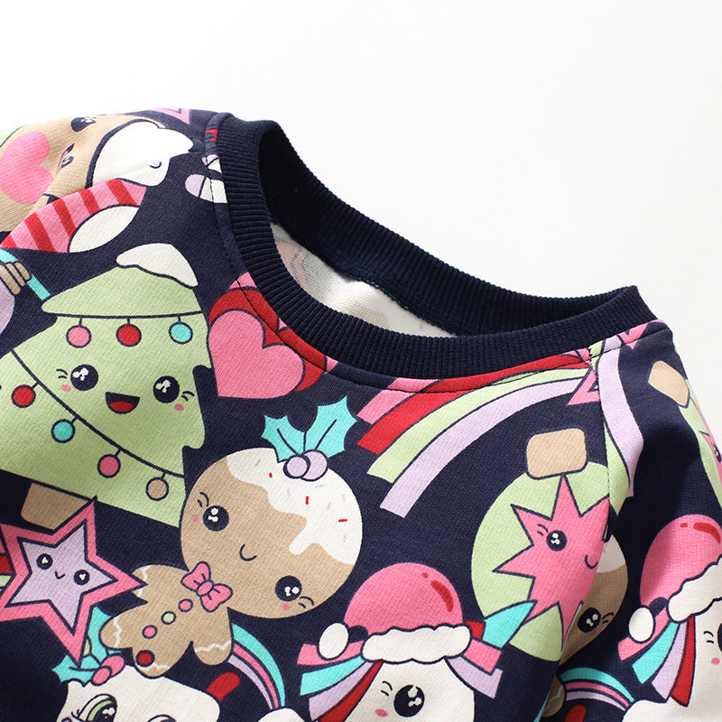 Autumn Long-Sleeved Girls' Dress Pure Cotton Watermark Children's Dress Children's Dress