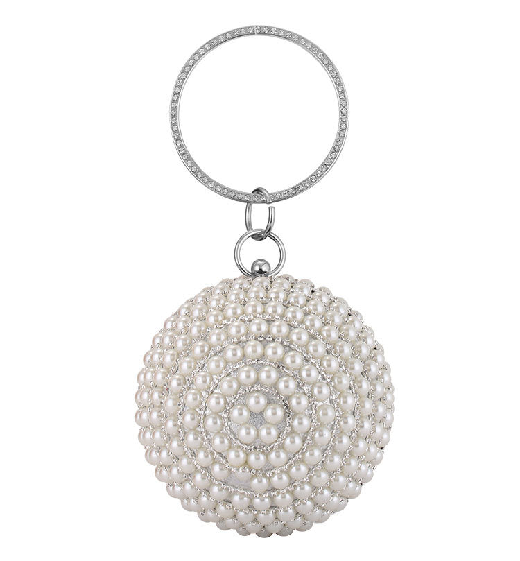 New Round Ball Dinner Bag Diamond Evening Bag Diamond Ring Dinner Bag Hand Dress Bag Women's Bag