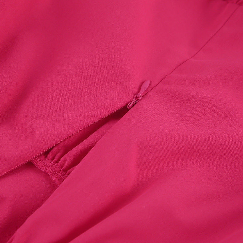 Autumn And Winter Princess Dress Color Square Collar Puffy Sleeve Dress Pompadour Dress Cake Dress Women's Dress