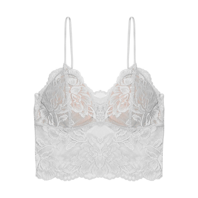 Sexy Lace Women's Halter Bra Cover Set No Underwire Girls Thin Underwear Triangle Cup