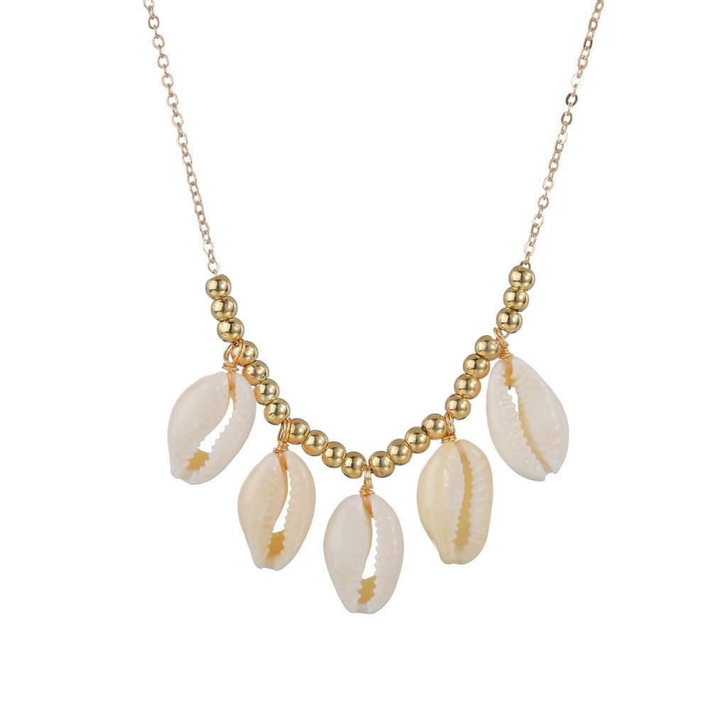 5 pcs Multicell Combination Necklace Women's Bohemian Style Sweet Clavicle Chain