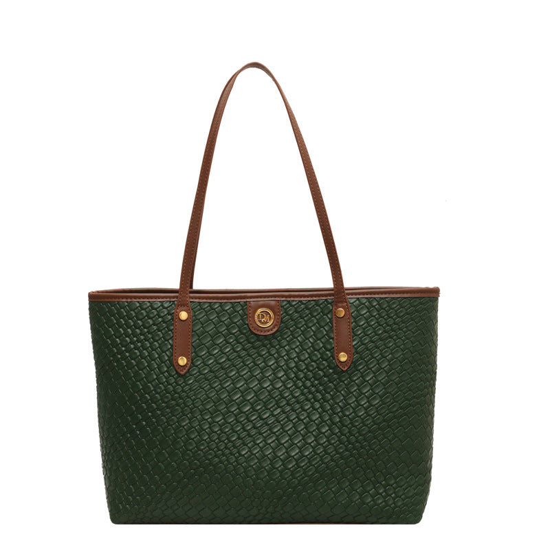 Commuter Large Capacity Bag New Women's Bag Leisure Style All-In-One Shoulder Bag Fashion College Student Tote Bag