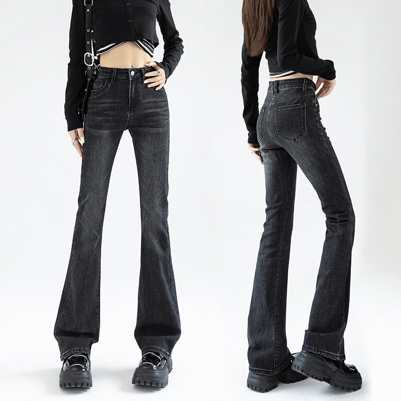 Hottie Skinny Jeans Flares High-Waisted Stretchy Floor-Length Pants