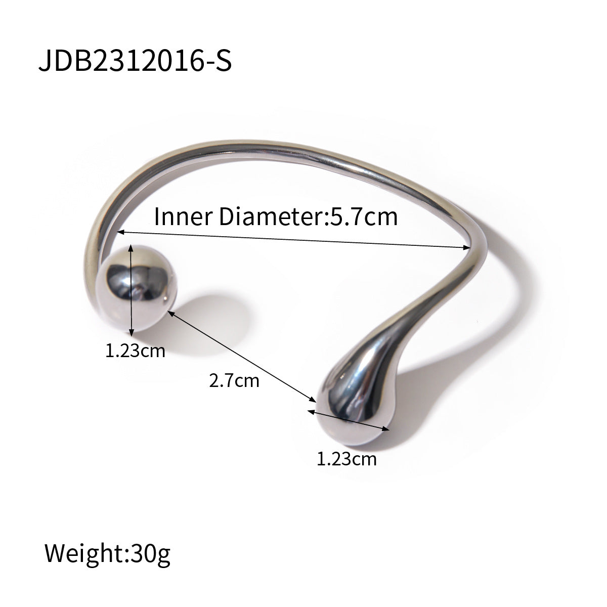 5pcs Light Luxury Titanium Steel 18K Gold Stainless Steel Asymmetric Opening Bracelet Everything Accessories