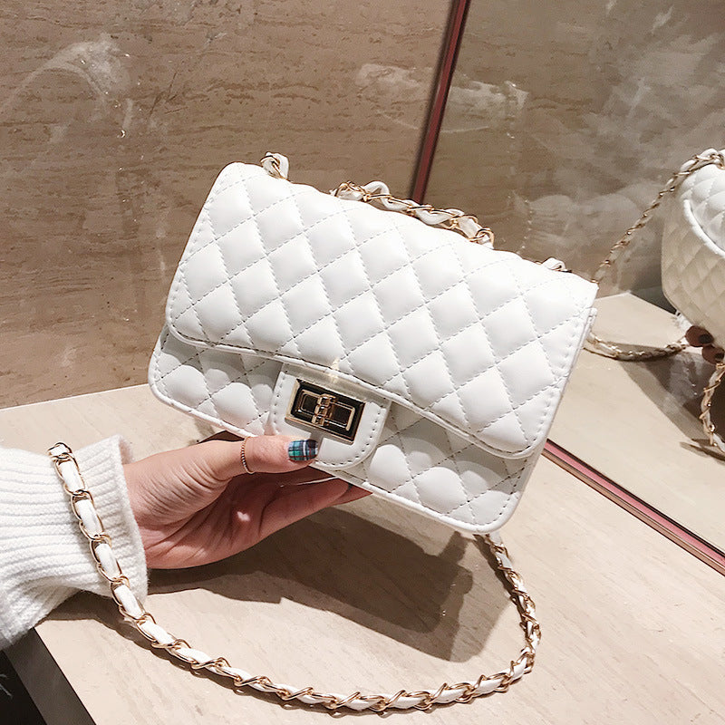 Bag Woman New Fashion Version Ringer Chain Bag Single Shoulder Oblique Cross Bag Female Bag All Match Small Square Bag