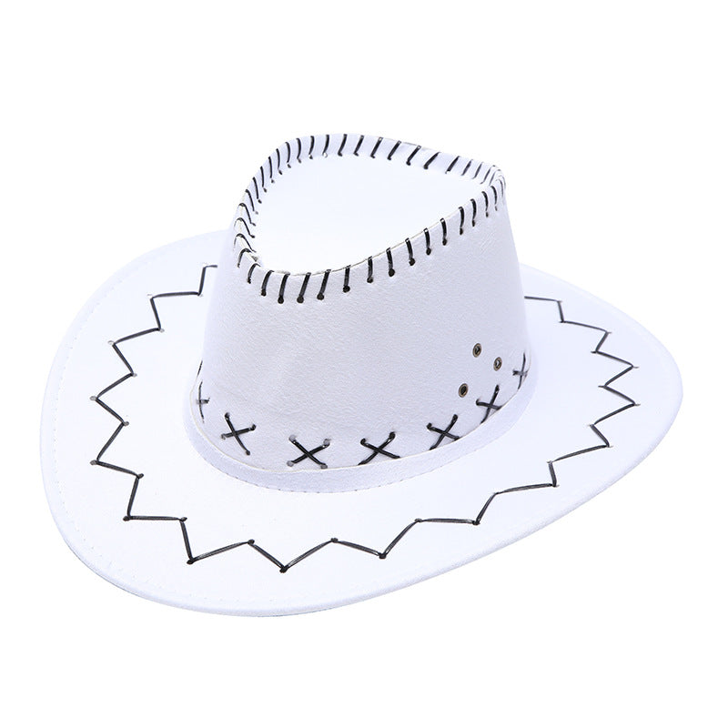 Western Cowboy Hat Male Summer Outdoor Sun Hat Grassland Mongolian Hat Knight Hat Travel Hat Stage Prop Hat Woman