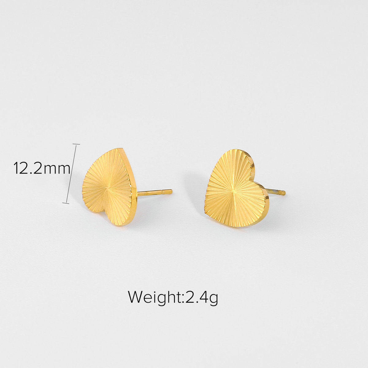 5pcs Elegant Fashion Love Earrings 14K Gold Heart Pendant Earrings Stainless Steel Earrings Women's Accessories