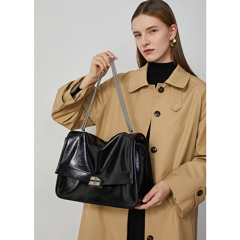 Niche Design Chain Wandering Bag Female New Large-Capacity Single-Shoulder Commuter Messenger Bag Crossbody Tote Bag