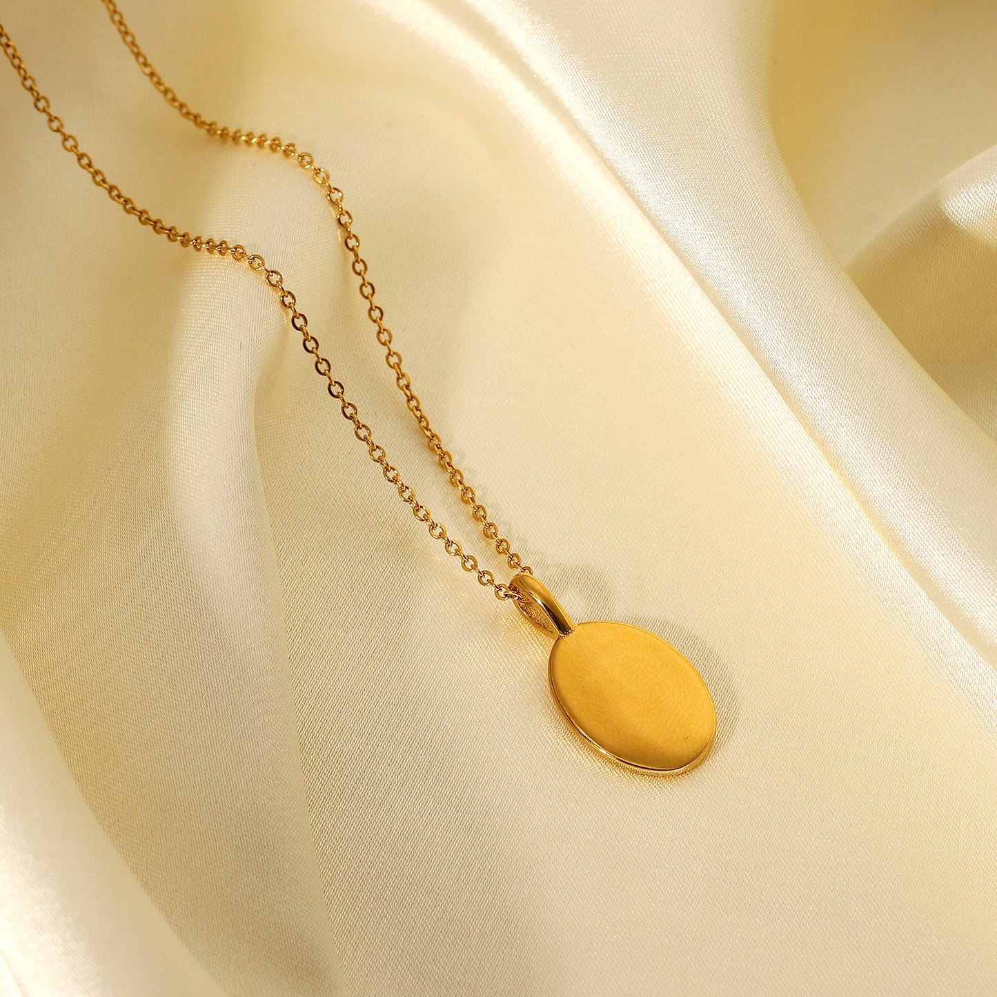 5pcs Fashion New Zircon Octet Star Oval Tag Necklace 18K Electroplated Stainless Steel Collar Necklace