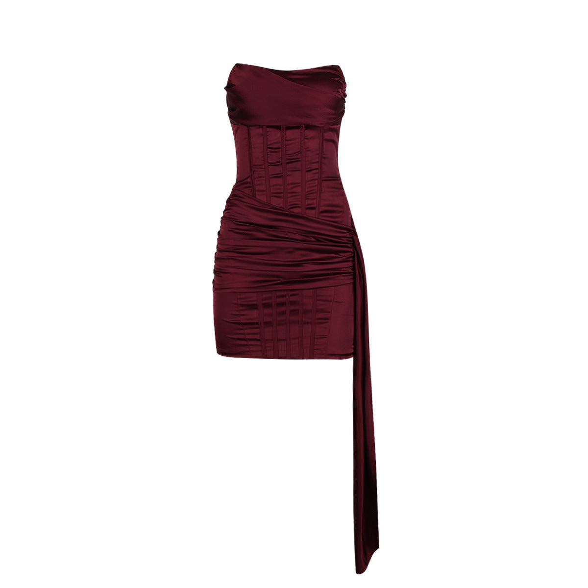 Women's Sexy Strapless Slim Little Skirt Backless Spice Girl Dress Sweet And Spicy Wind Christmas Dress Little Dress