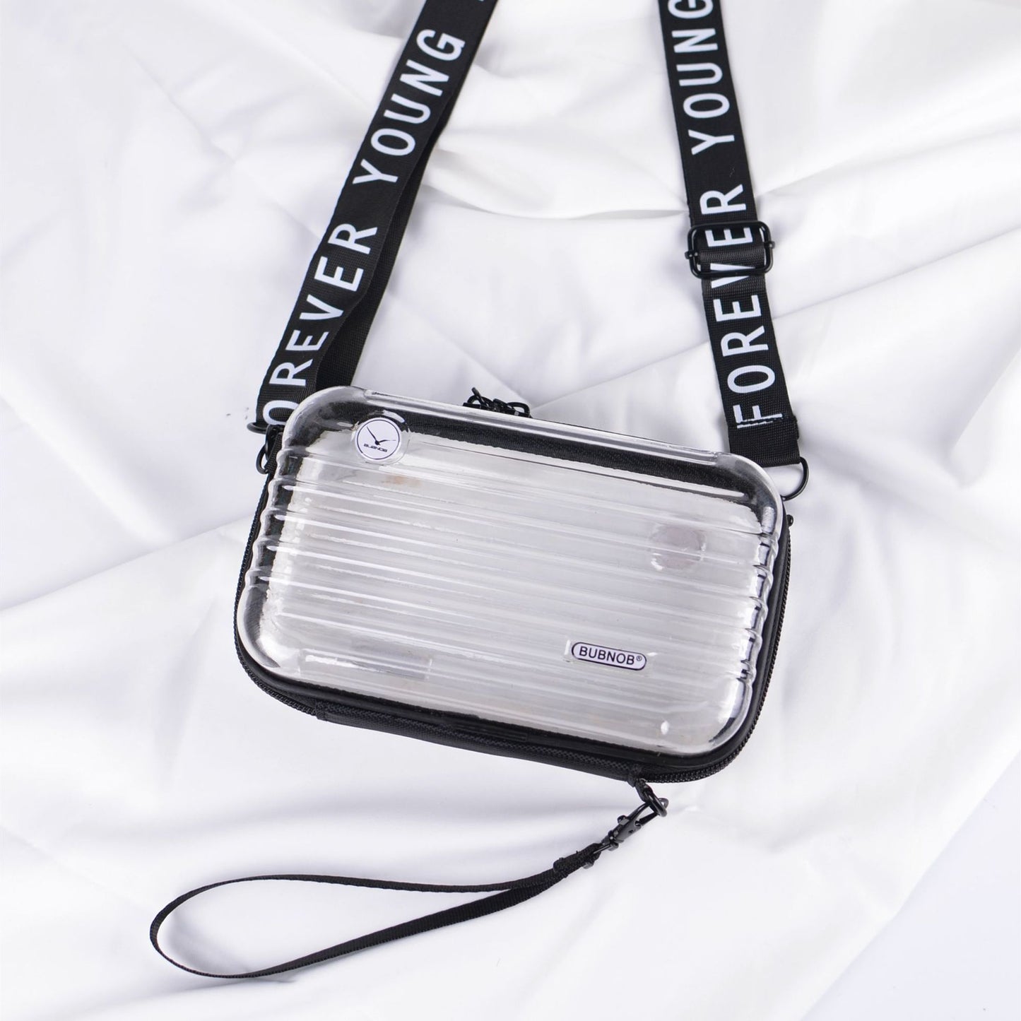 Transparent Crossbody Bag New No-Security Jelly Bag Women's Hard Shell Mobile Phone Bag Waterproof Small Square Bag Box Bag