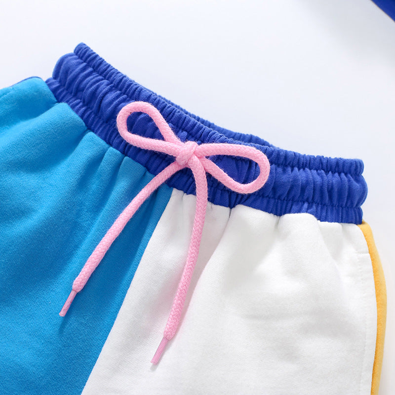 Autumn New Boys' Hoodie Set Long Sleeve Children's Set Of Children's Pure Cotton Two-Piece Set