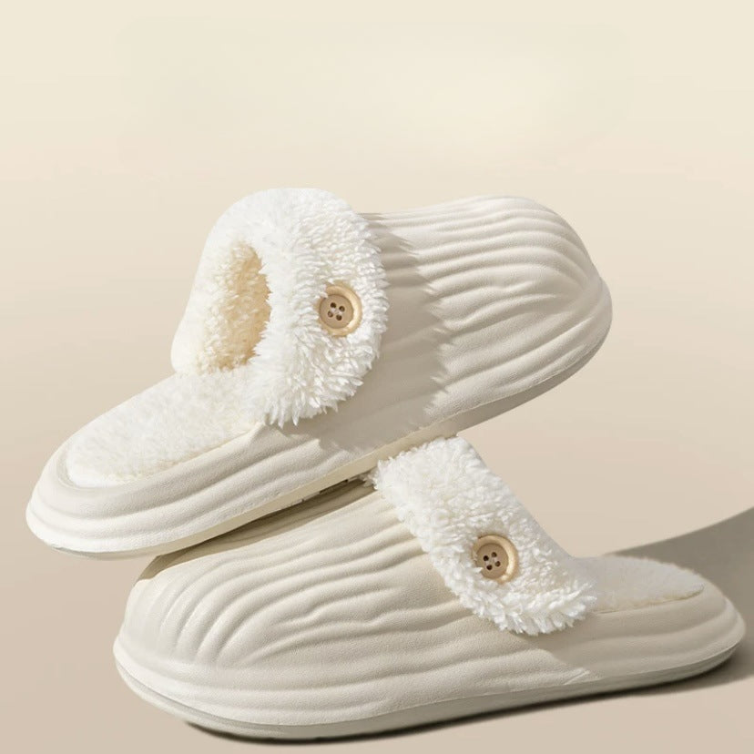 Detachable Cotton Slippers Waterproof Non-Slip Outside Wear Female Eva Winter Step On Shit Feeling Home Indoor Couple Warm Slippers