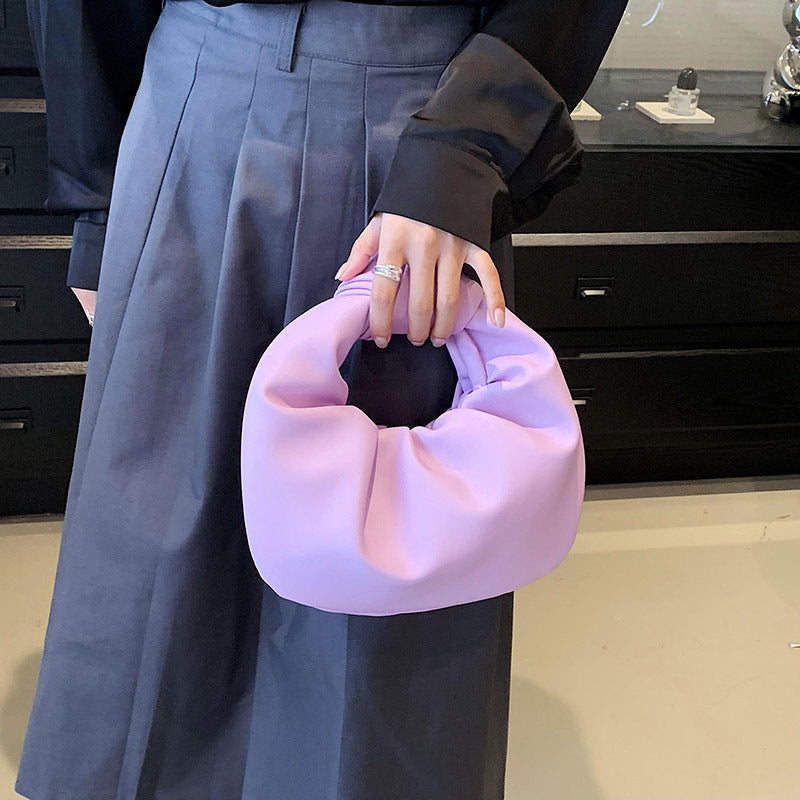 New Niche Small Bag For Women Pleated Hand With Everything Summer Fashion Hand With Ocean Air Cloud Bag
