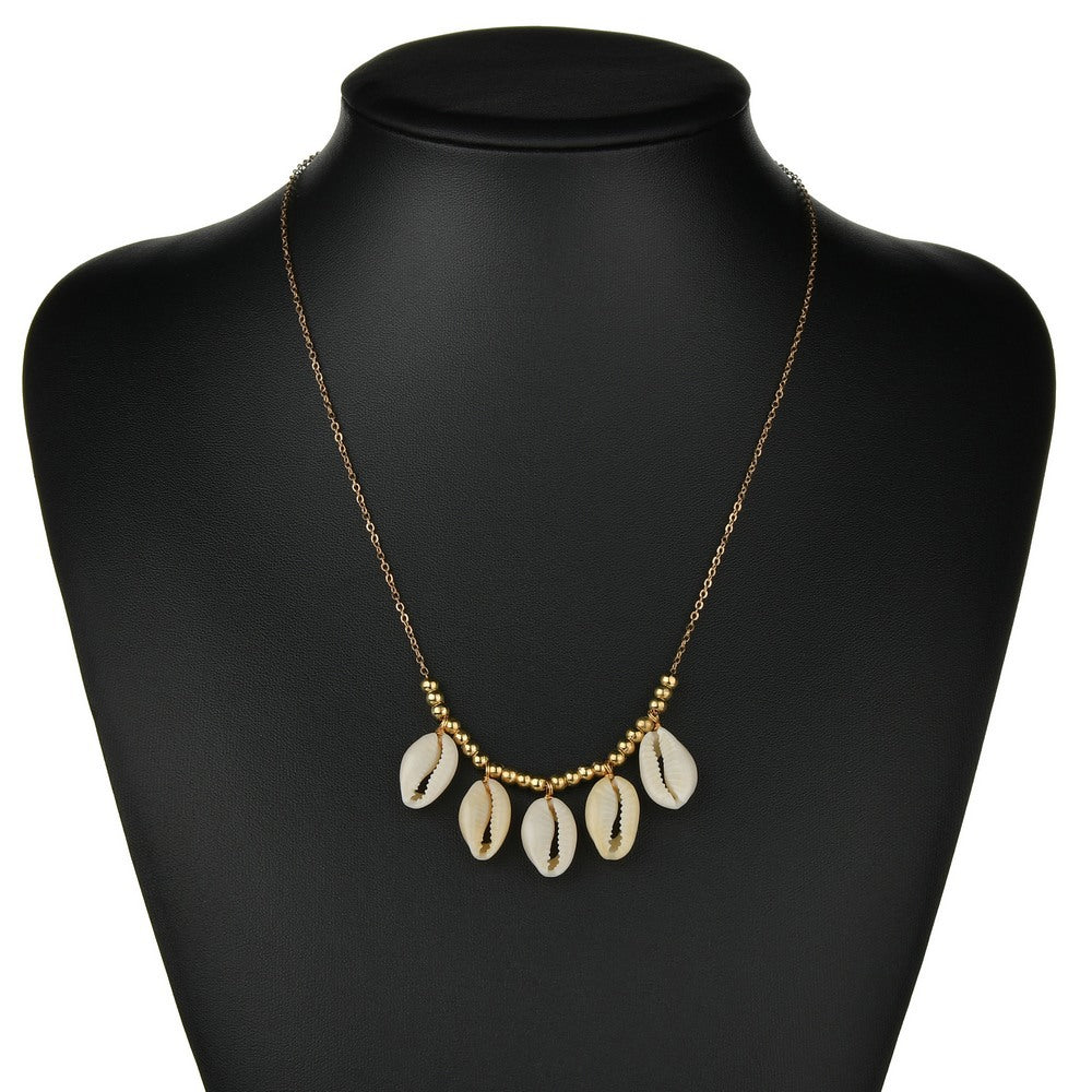 5 pcs Multicell Combination Necklace Women's Bohemian Style Sweet Clavicle Chain