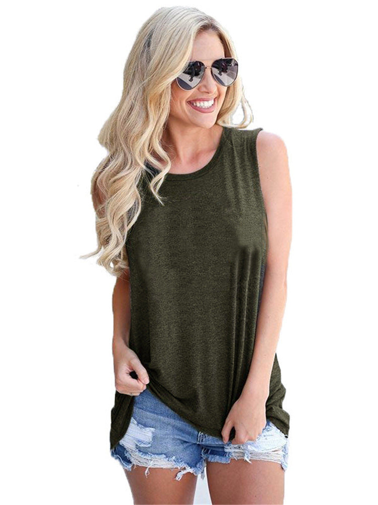 Summer Women's Fashion Loose Plus Size T-Shirt Summer Sexy Vest