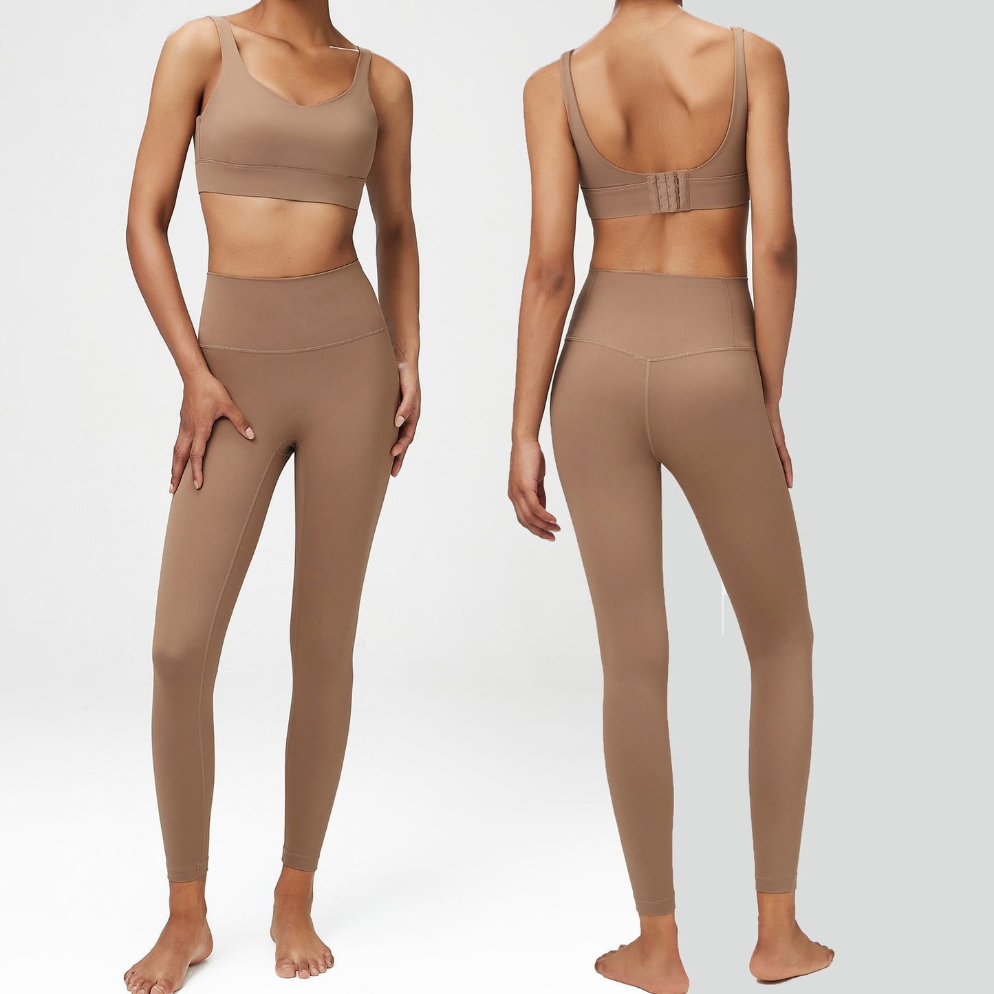 Back Killer Series Large Size Laika Yoga Suit Women Sports Fitness Clothes Two-Piece Set