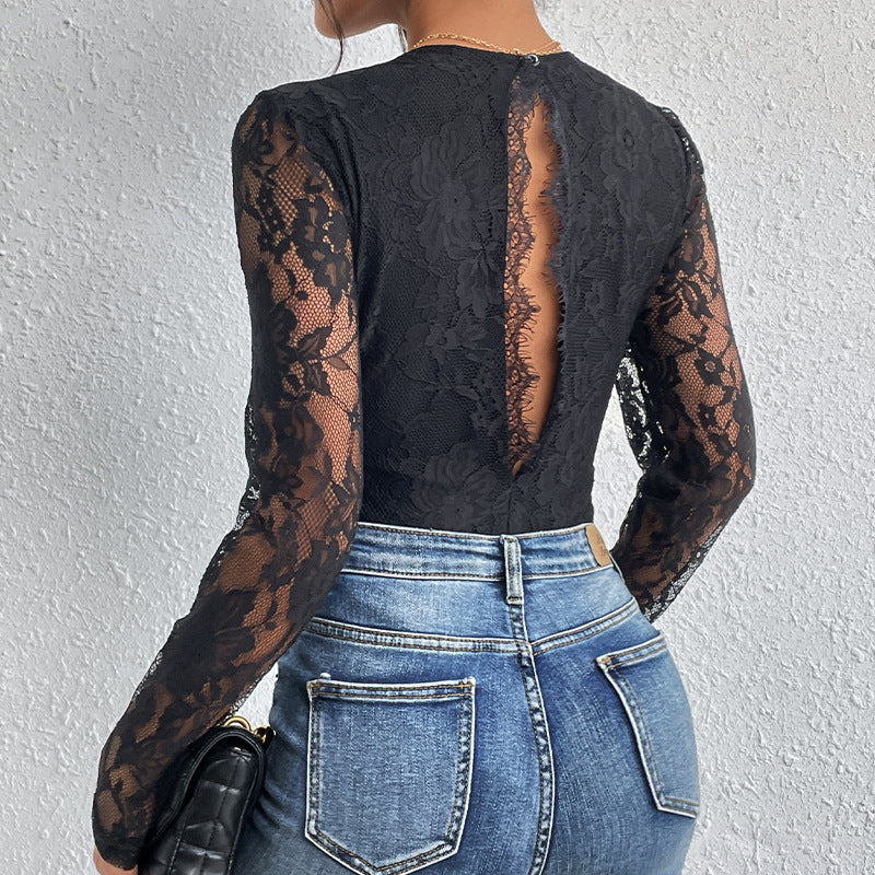 The New Fall Fashion Women's Long-Sleeved Bodysuit