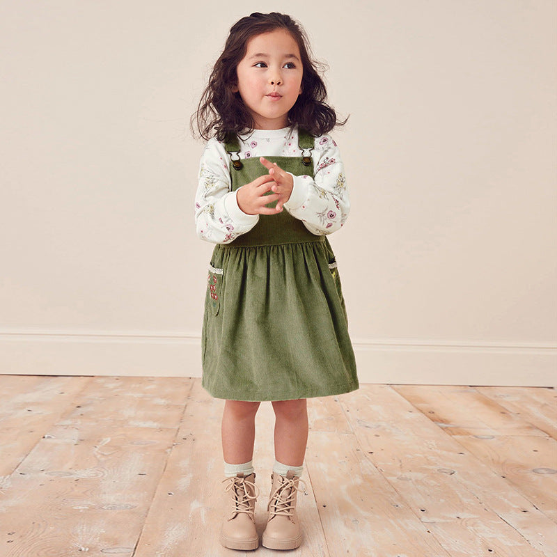 Children's Suspenders Dress Fall New Girls Skirt Casual Cute Children's Dress