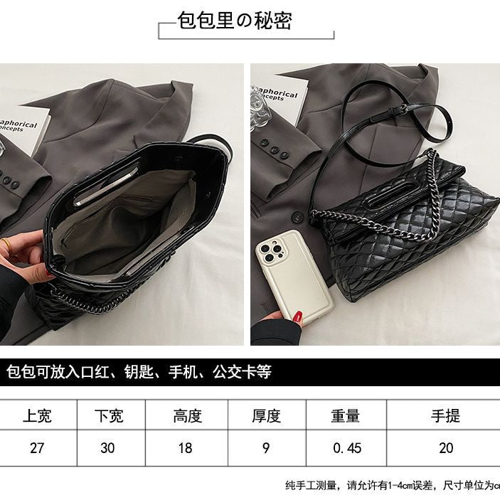High-Grade Texture Bag Female Autumn And Winter New Fashion Ringer Chain Bag Niche Ladies Single Shoulder Crossbody Bag