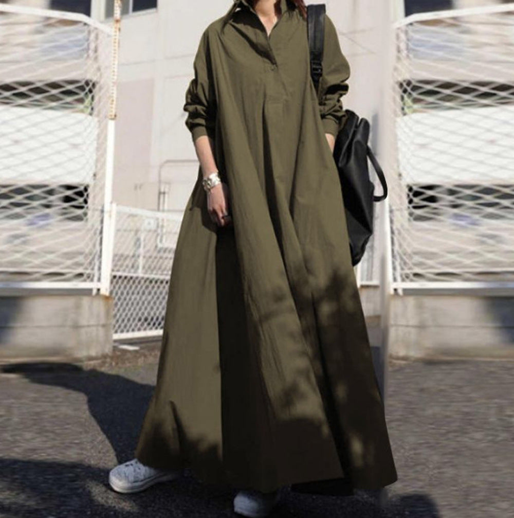 Women's Autumn And Winter New Skirt Japanese Vintage Full-Length Dress A Hair