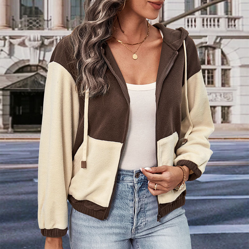 New Women's Autumn And Winter New Fleece Zipper Cardigan Coat