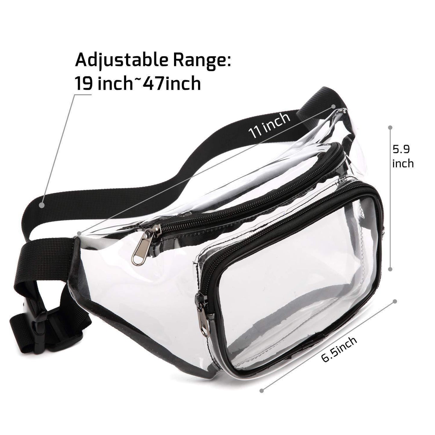 Transparent Pvc Makeup Outer Fashion Fitness Waist Pack Waterproof And Dustproof Leisure Sports Portable Travel Storage Bag