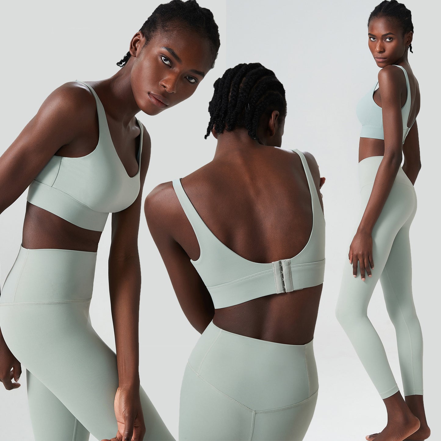 Back Killer Series Large Size Laika Yoga Suit Women Sports Fitness Clothes Two-Piece Set