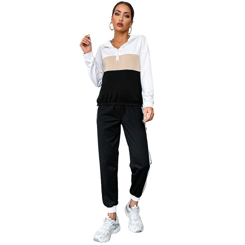 Women's Autumn New Hooded Hoodie Suit Women Leisure Sports Two-Piece Set