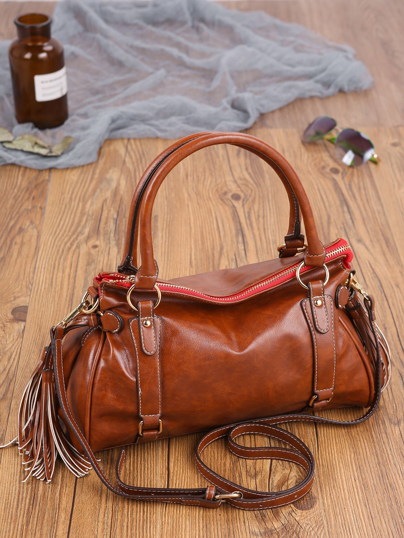 Retro Soft Touch Hand Bill Shoulder Crossbody Women's Bag Multi-Color For