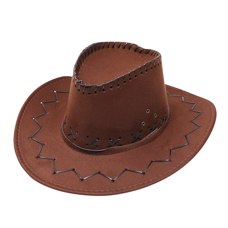 Western Cowboy Hat Male Summer Outdoor Sun Hat Grassland Mongolian Hat Knight Hat Travel Hat Stage Prop Hat Woman