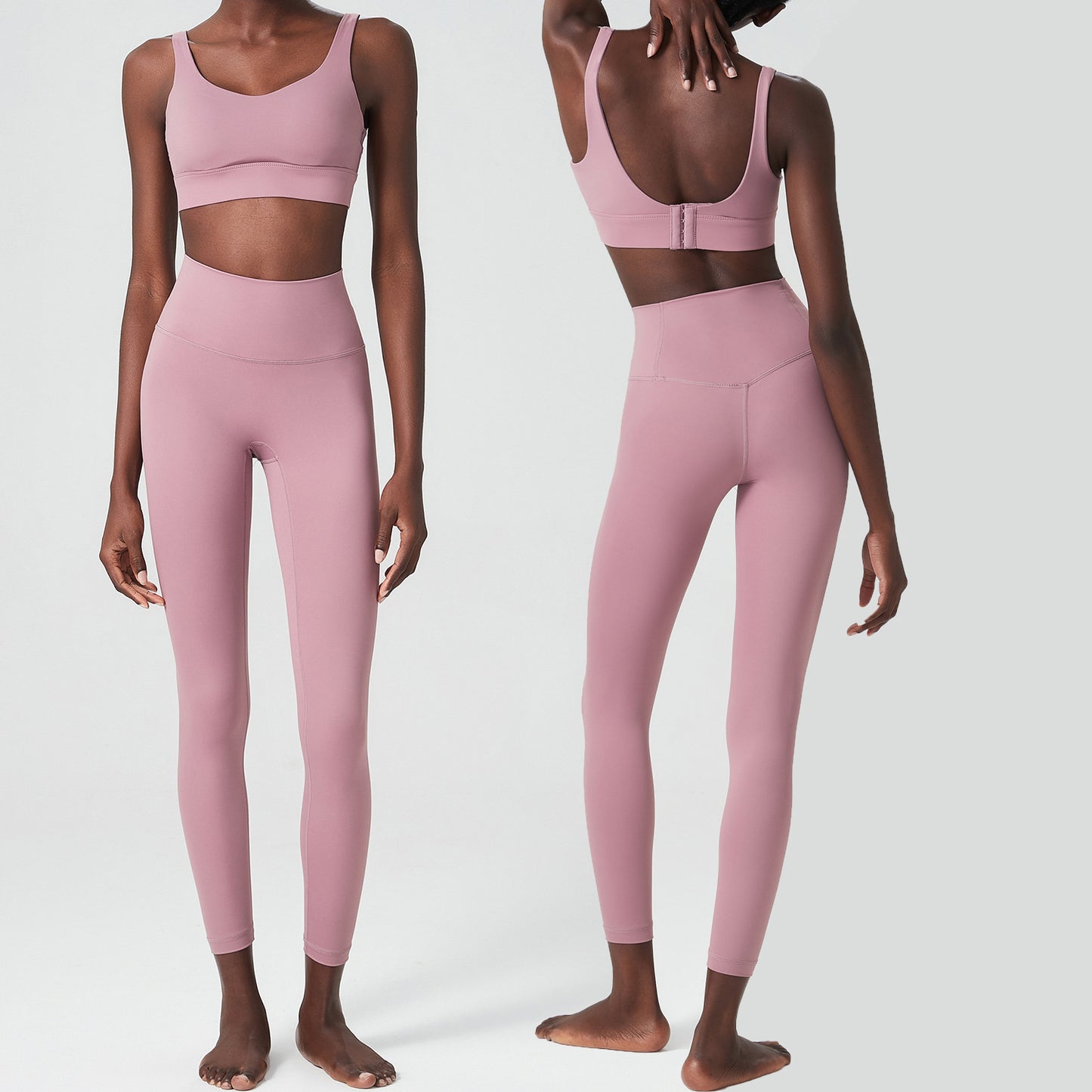 Back Killer Series Large Size Laika Yoga Suit Women Sports Fitness Clothes Two-Piece Set