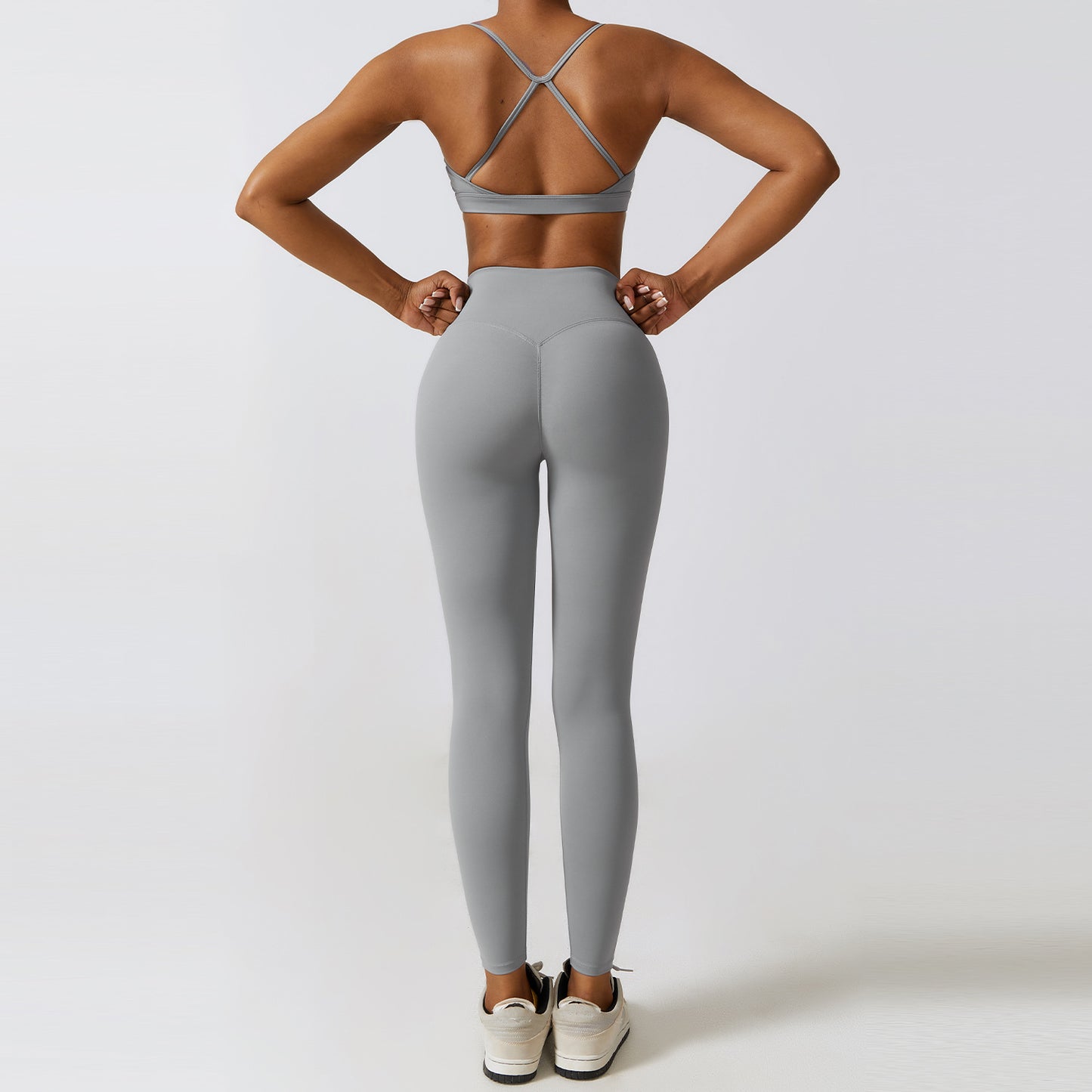 Autumn And Winter Tight Yoga Clothing Naked Sense Quick Drying Sports Set Slim Fitness Clothing Three Sets