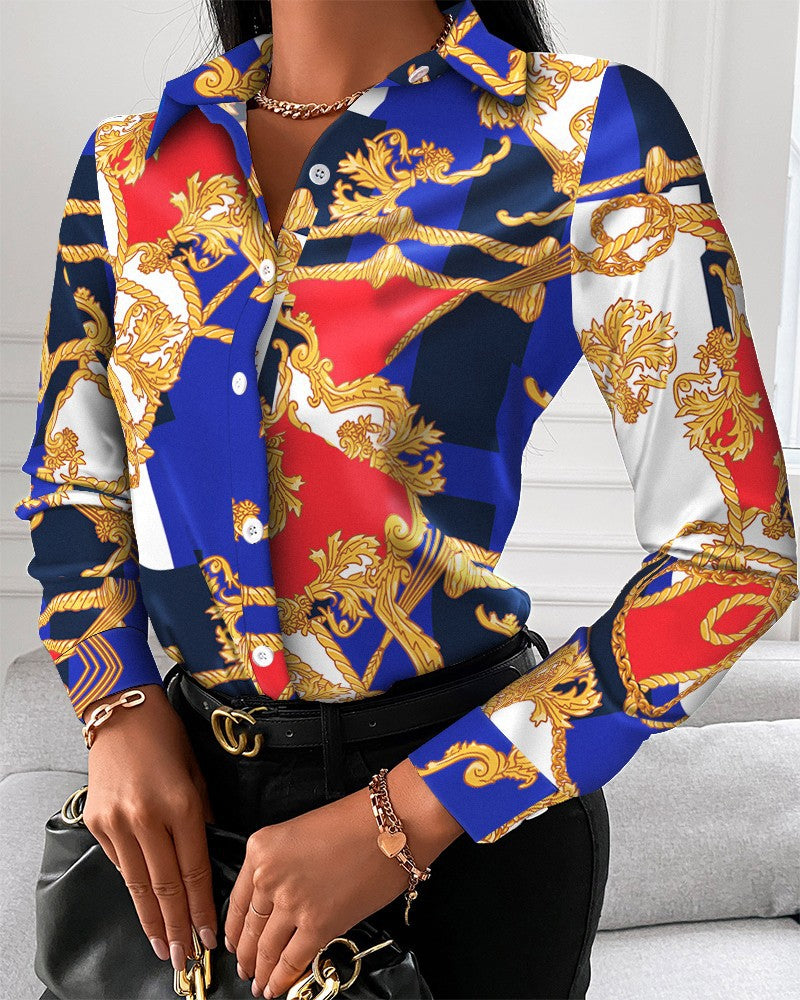 Shirt Spring And Autumn Long Sleeve Temperament Elegant Single-Breasted Cardigan Shirt Woman