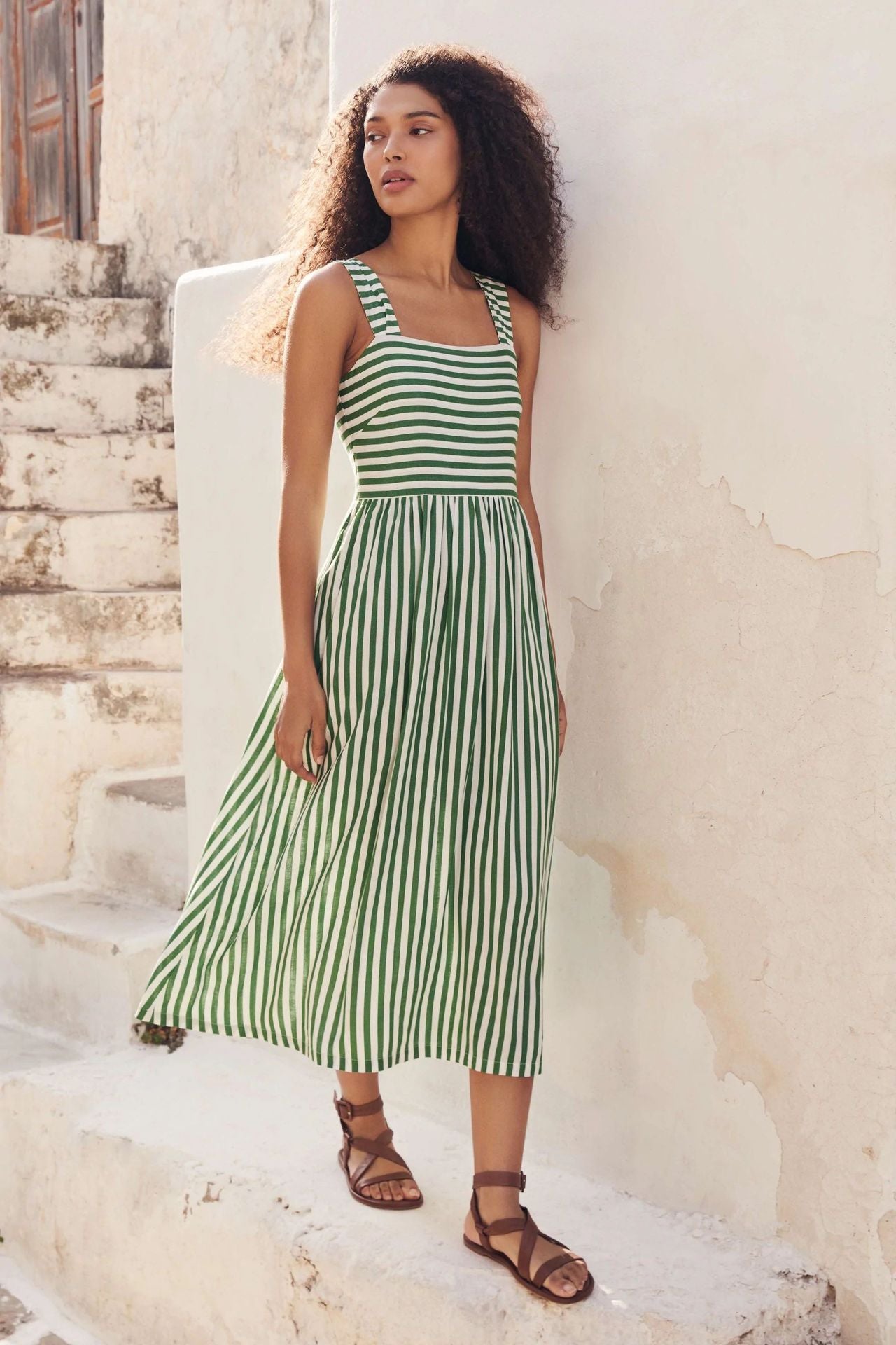 Summer Women's New Commuter Sleeveless Spice Print Long Halter Dress