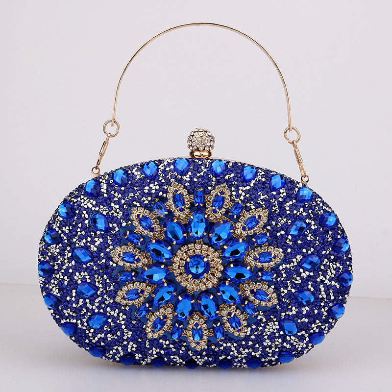 Diamond-Encrusted Bag Dress Diamond-Encrusted Dinner Bag Women's Wedding Cheongsam All-Match Banquet Evening Clutch Bag