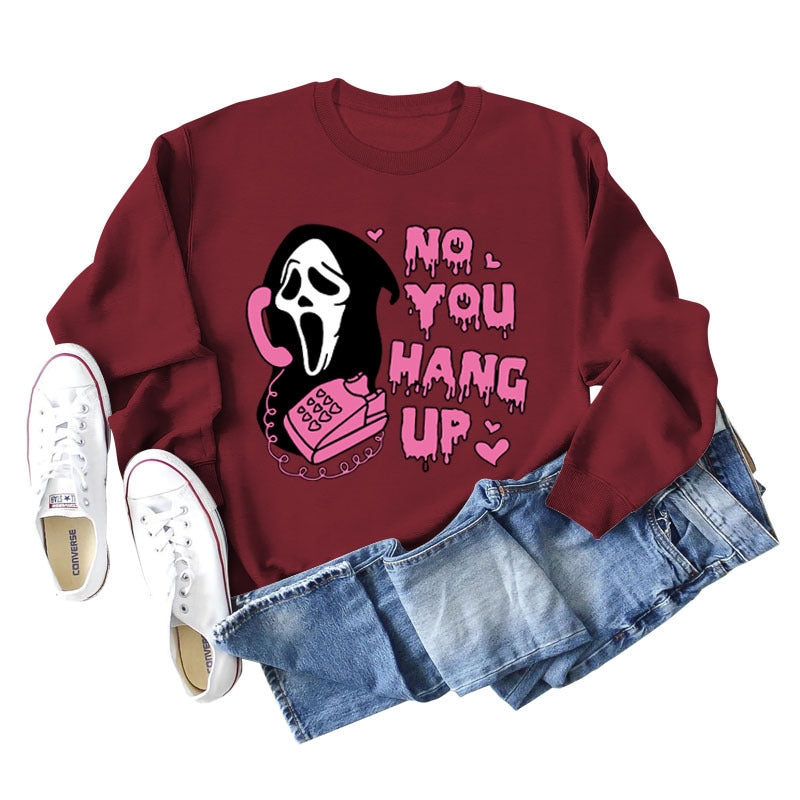 No You Hang Up Women's Round Neck Autumn/Winter Casual Long-Sleeved Ebay Fashion Hoodie